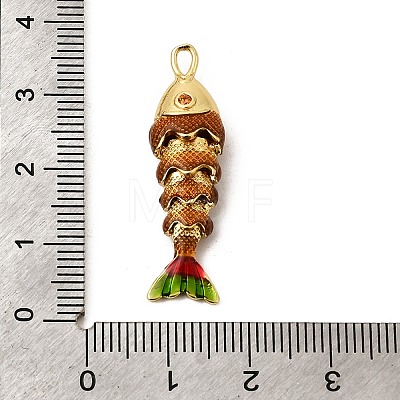 Brass Enamel Pendants KK-CJC0013-15G-01-1