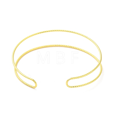 Rack Plating Brass Cuff Bangle BJEW-D043-01G-1