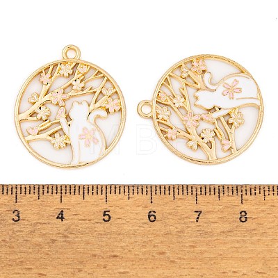 Rack Plating Alloy Enamel Pendants FIND-A040-07A-03G-1