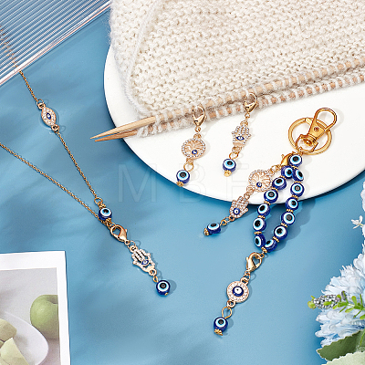 20Pcs Evil Eye Theme Pendant Decorations HJEW-PH0001-77-1