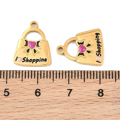 304 Stainless Steel with Enamel Pendants SA-CBAA937-10C-G-1