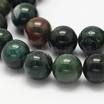 Natural Bloodstone Beads Strands G-N0166-04-4mm-1