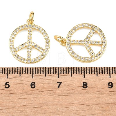 Brass Micro Pave Cubic Zirconia Pendants KK-L275-56G-01A-1