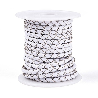 Hollow Braided Cowhide Leather Cord NWIR-ZX002-01C-1