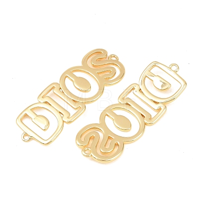 Brass Hollow Connector Charm X-KK-F931-28A-G-1