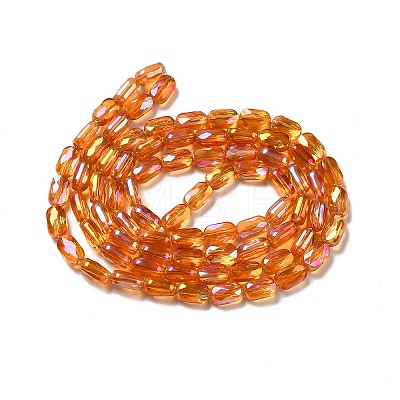 Transparent Electroplate Glass Beads Strands EGLA-F150-FR02-1