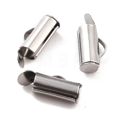 304 Stainless Steel Slide On End Clasp Tubes STAS-C044-07B-P-1