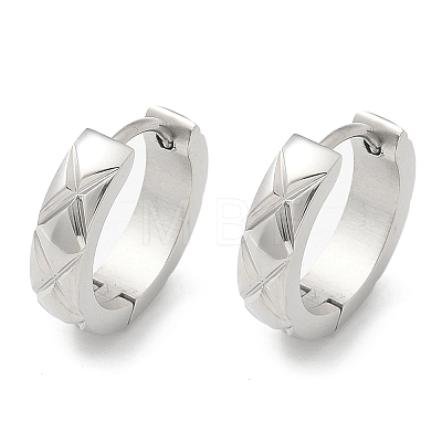 304 Stainless Steel Hoop Earrings for Women EJEW-C096-56P-1