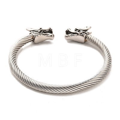 304 Stainless Steel Cuff Bangles BJEW-E094-19AS-1
