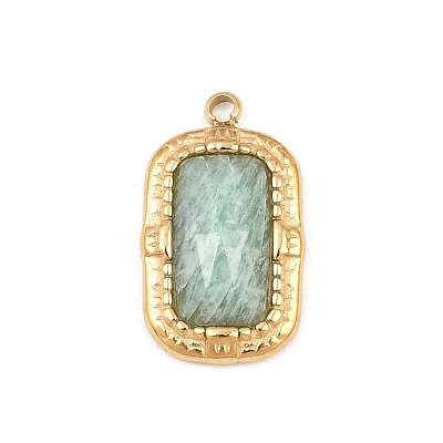 Natural Amazonite Faceted Pendants GG-CBA52DC-01B-G-1