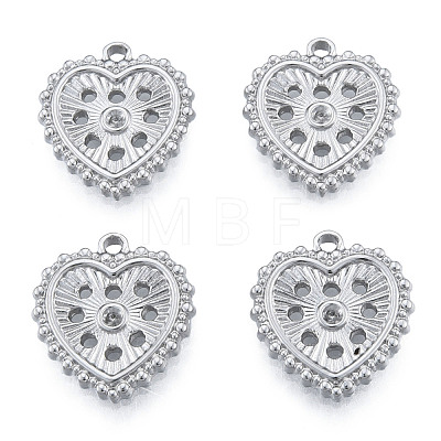 304 Stainless Steel Pendant Rhinestone Settings STAS-N098-209P-1