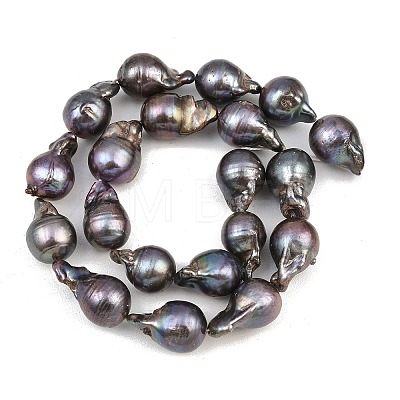Dyed Natural Baroque Keshi Pearl Beads Strands PA-CBAFEE8-14-1