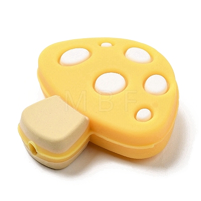 Mushroom Food Grade Eco-Friendly Silicone Focal Beads SIL-Z005-01D-1