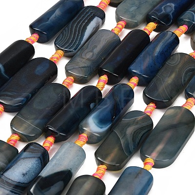 Dyed & Heated Natural Banded Agate Beads Strands GG-CBAB9C6-D01-01-1