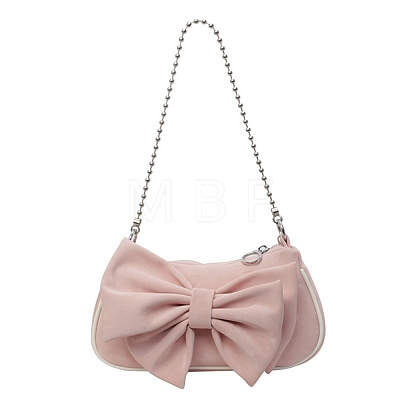 Women's Bowknot Imitation Leather Crossbody Bag PW-WG64049-02-1