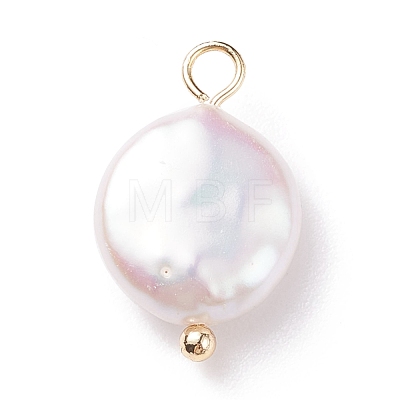 Natural Baroque Pearl Keshi Pearl Pendants PALLOY-JF01494-01-1