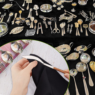 Velvet Silver Polishing Cloth DIY-WH0578-65A-1