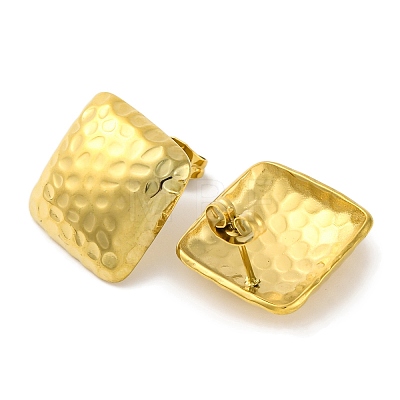 Ion Plating(IP) 304 Stainless Steel Square Stud Earrings EJEW-D281-28G-1