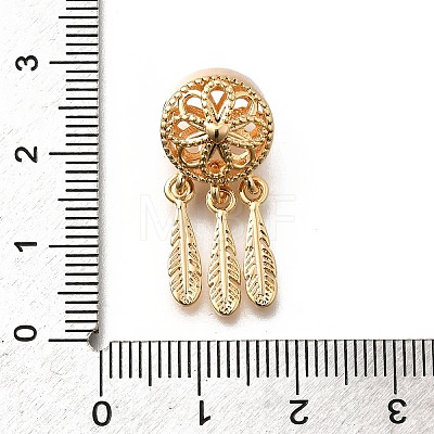 Brass European Beads KK-M318-02G-1