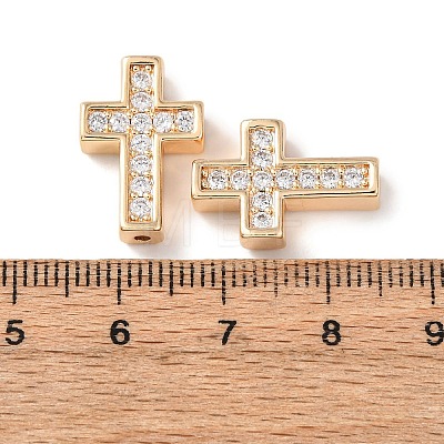Brass Micro Pave Clear Cubic Zirconia KK-Z142-11G-1