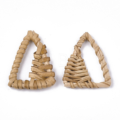 Handmade Reed Cane/Rattan Woven Pendants X-WOVE-T006-141B-1