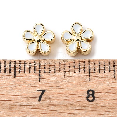 Brass Enamel Beads KK-L179-05G-1