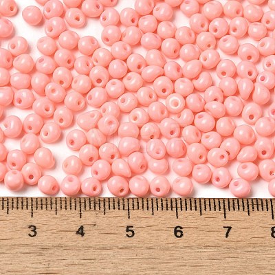 6/0 Opaque Baking Paint Glass Seed Beads SEED-M012-02A-35-1