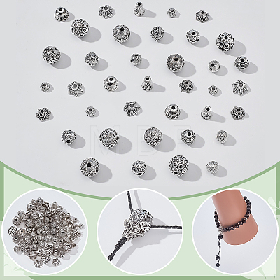 Tibetan Style Alloy 3 Hole Guru Beads TIBEB-ME0001-04-1