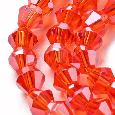 Transparent Electroplate Glass Beads Strands LS-EGLA-A039-T3mm-A14-1