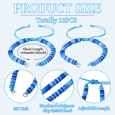 Handmade Polymer Clay Bead Bracelets Making AJEW-TAC00078-1
