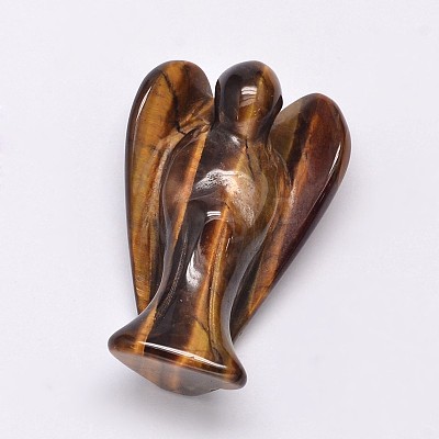 Angel Nautral Tiger Eye Home Display Decorations DJEW-L009A-09-1