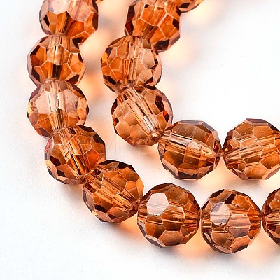 Baking Paint Transparent Glass Beads Strands LS-DGLA-A035-T8mm-A04-1