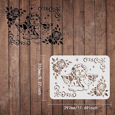 Large Plastic Reusable Drawing Painting Stencils Templates DIY-WH0202-168-1