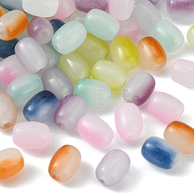 105Pcs 7 Colors Opaque Glass Beads GLAA-FS0001-43-1