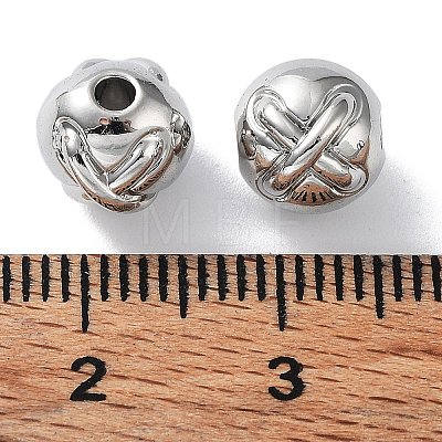 Rack Plating Alloy Beads PALLOY-Q458-14P-1