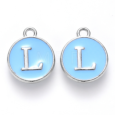 Platinum Plated Alloy Enamel Charms LS-ENAM-S118-04L-P-1