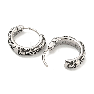 316 Surgical Stainless Steel Hoop Earrings EJEW-D096-12AS-27-1