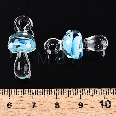 Handmade Lampwork Pendants LAMP-T021-14B-1