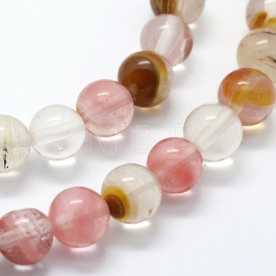 Tigerskin Glass Beads Strands G-I199-16-4mm-1