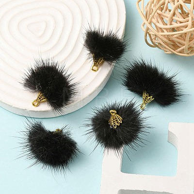 Faux Mink Fur Tassel Pendant Decorations FIND-YW0002-24A-1