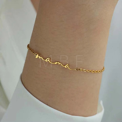 Mother's Day 201 Stainless Steel Link Bracelets WG2A4DB-01-1