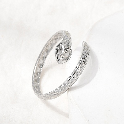 5Pcs 304 Stainless Steel Open Cuff Rings for Women RJEW-K313-05P-1