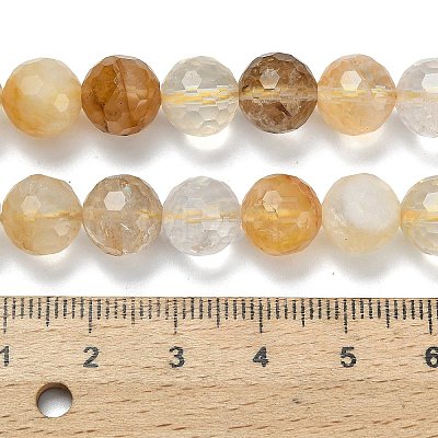 Grade A Natural Yellow Hematoid Quartz Beads Strands G-L642-F04-10mm-1