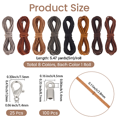 DIY Faux Suede Cord Bracelets & Necklace Making Kit DIY-CL0002-48-1