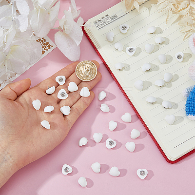 40Pcs 1-Hole Resin Shank Buttons BUTT-FH0001-040A-1