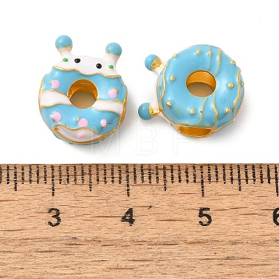 Cartoon Animal Donut Alloy Enamel European Beads FIND-U008-02G-C-1