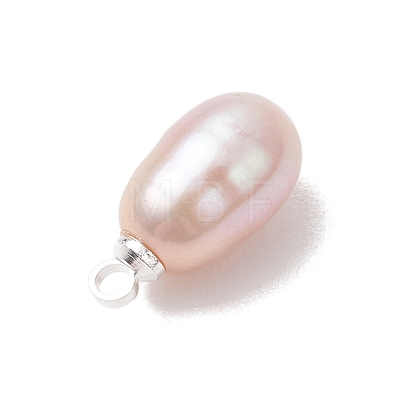 Natural Cultured Freshwater Pearl Rice Charms PALLOY-JF05078-02-1