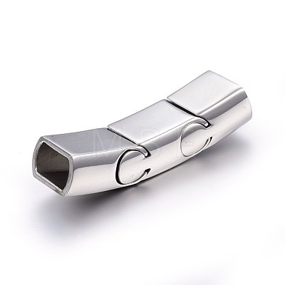 304 Stainless Steel Magnetic Clasps with Glue-in Ends STAS-E440-41P-1