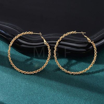 304 Stainless Steel Hoop Earrings EJEW-S250-02B-G-1