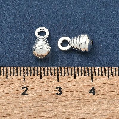 925 Sterling Silver Grooved Teardrop Charms STER-A050-06S-1